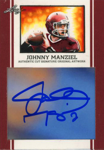 Johnny Manziel Johnny Football Autographed 2014 Leaf Draft Rookie Ca