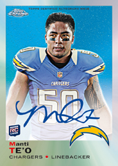 2013 Topps Chrome Manti Te'o Chargers Rookie Football Card #9 at