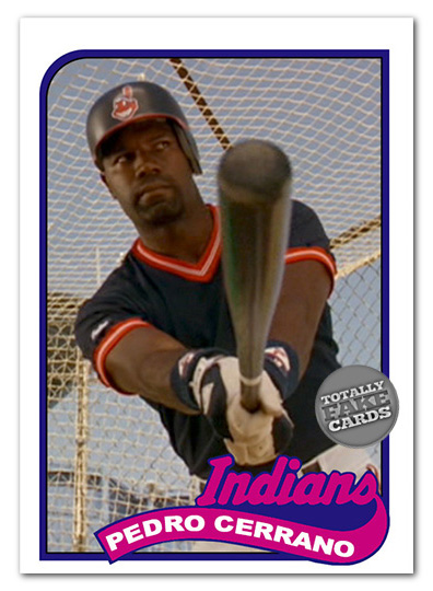 Custom Pedro Cerrano Cleveland Indians 'Major League' Baseball Card