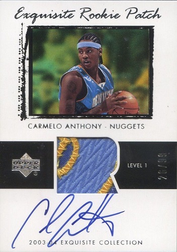 carmelo anthony autographed jersey