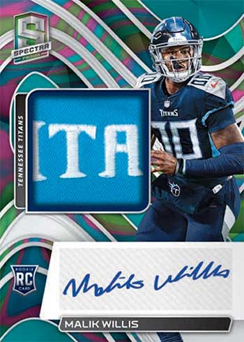 2022 Panini Spectra Football Checklist Team Set Lists Box Info