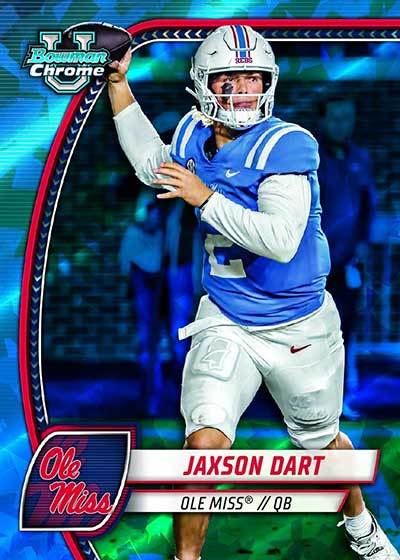 2024 Bowman Chrome Sapphire University Football Checklist Info