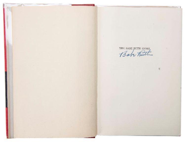 Babe Ruth Signed Autobiography Up For Auction ;?>