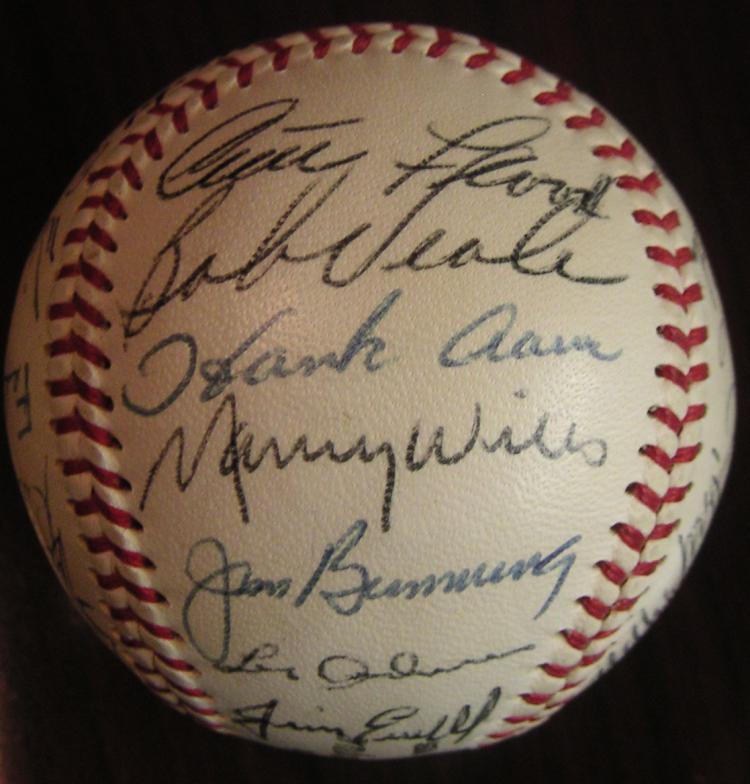 hank aaron autograph