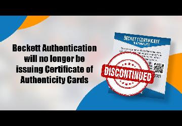 Beckett Authentication Services Announces Disconti...