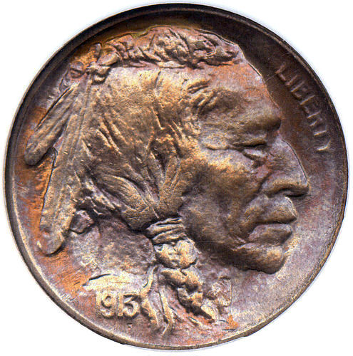 1913-S (five cents in recess)