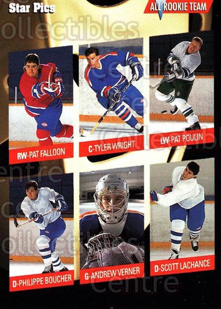 1991 Star Pics #36 All-Rookie Team/Pat Falloon/Tyler Wright/Philippe Boucher/Andrew Verner/Scott Lachance