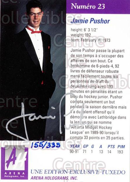 1991 Arena Draft Picks Autographs French #23 Jamie Pushor