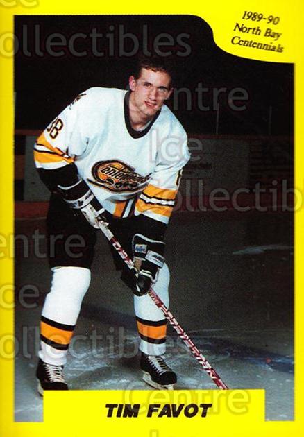 1989-90 7th Inning Sketch OHL #166 Tim Favot