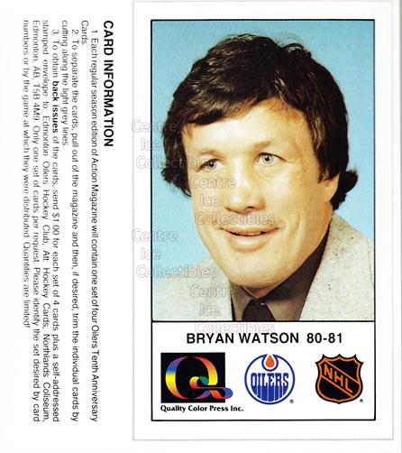 1988-89 Edmonton Oilers Tenth Anniversary #124 Bryan Watson