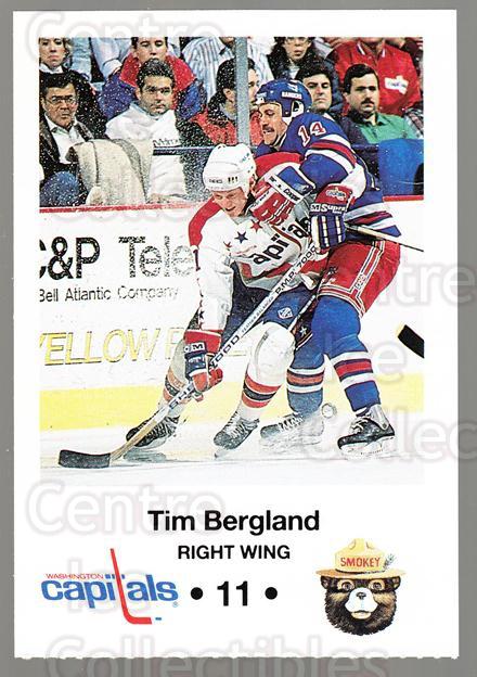 1990-91 Washington Capitals Smokey #2 Tim Bergland