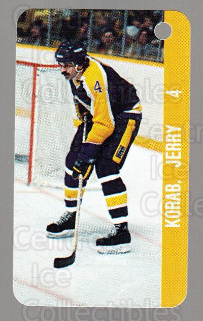 1983-84 NHL Key Tags #50 Los Angeles Kings, Jerry Korab