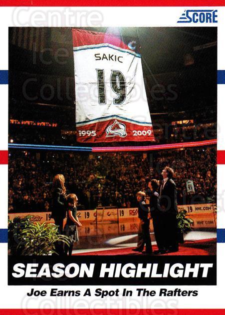 2010-11 Score #1 Joe Sakic banner HL