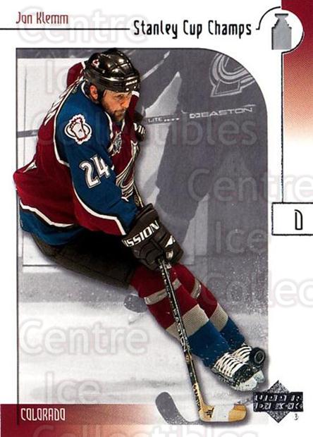2001-02 UD Stanley Cup Champs #43 Jon Klemm