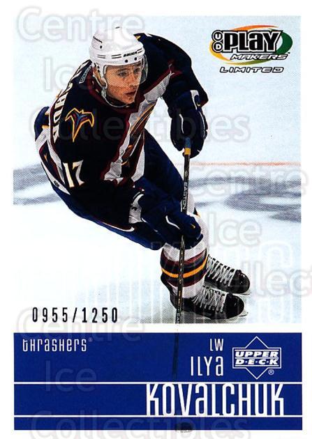 2001-02 UD Playmakers #104 Ilya Kovalchuk RC