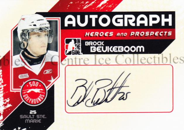 2010-11 ITG Heroes and Prospects Autographs #ABB Brock Beukeboom