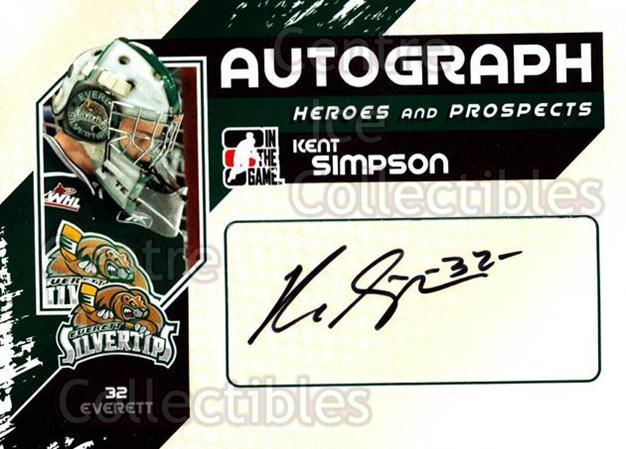 2010-11 ITG Heroes and Prospects Autographs #AKS Kent Simpson