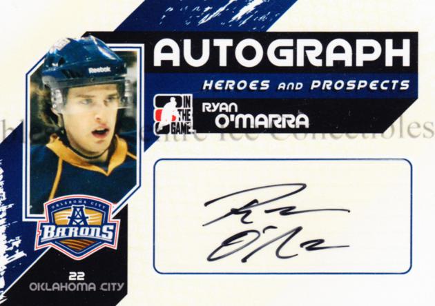 2010-11 ITG Heroes and Prospects Autographs #ARO Ryan O'Marra