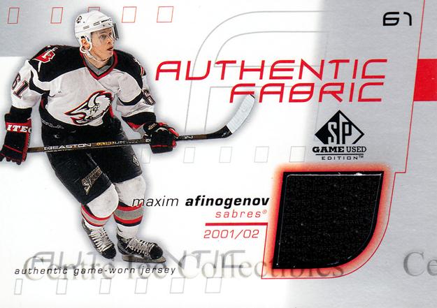 2001-02 SP Game Used Authentic Fabric #AFMA Maxim Afinogenov