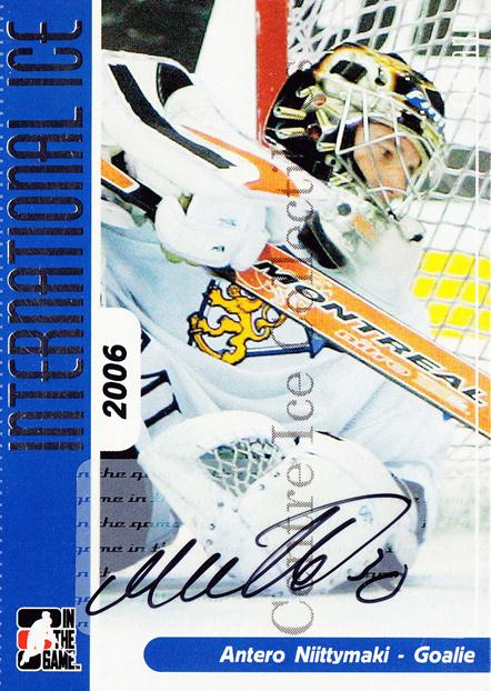 2006-07 ITG International Ice Autographs #AAN Antero Niittymaki
