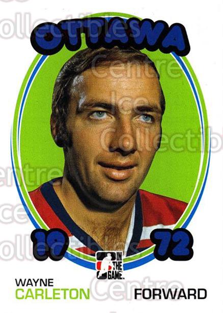 2009-10 ITG 1972 The Year In Hockey Blank Backs #129 Wayne Carleton