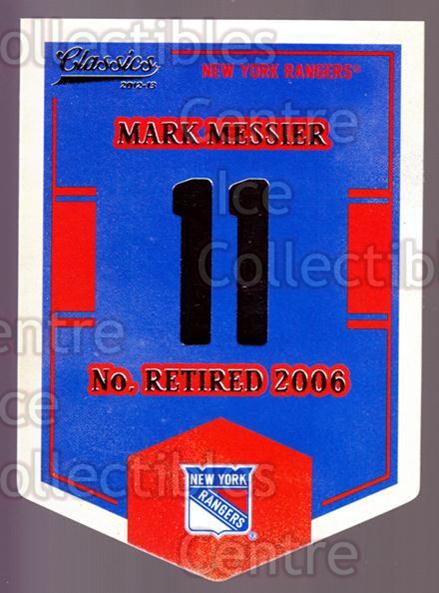 2012-13 Classics Signatures Banner Numbers #7 Mark Messier SP