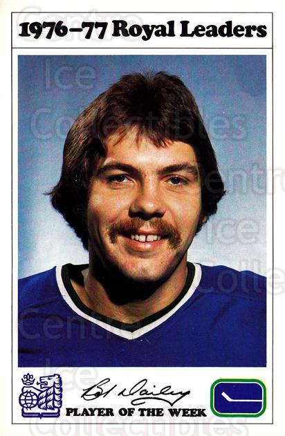 1976-77 Vancouver Canucks Royal Bank #2 Bob Dailey