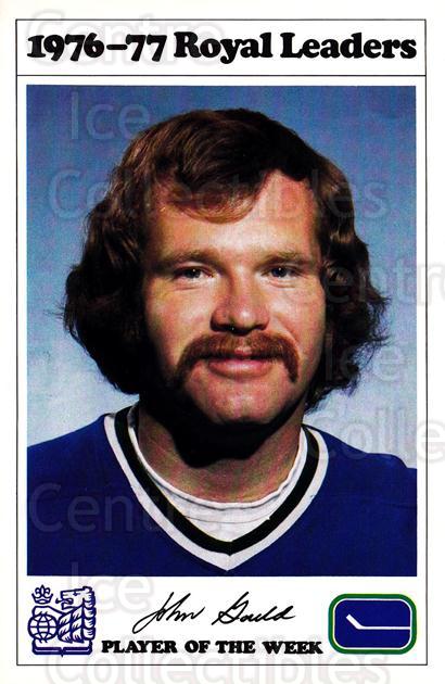 1976-77 Vancouver Canucks Royal Bank #5 John Gould