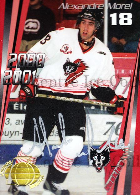 2000-01 Rouyn-Noranda Huskies Signed #9 Alexandre Morel