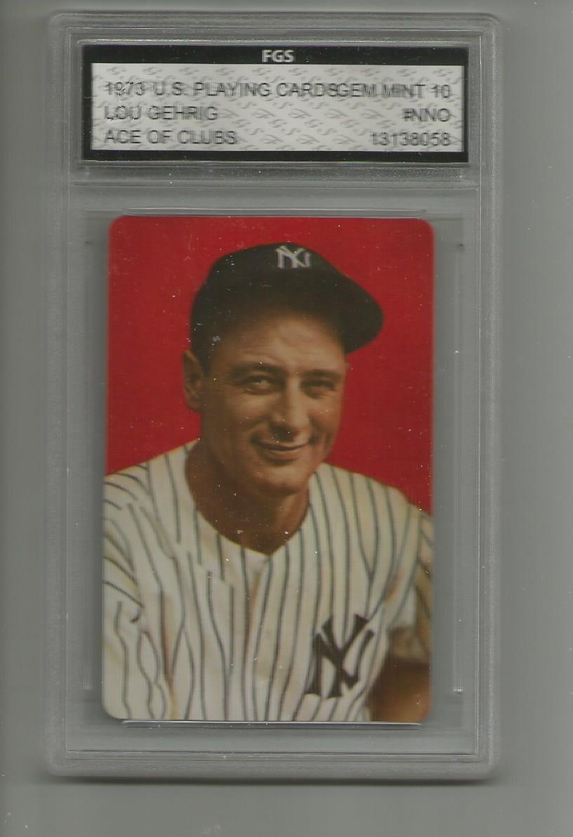 1973 U.S. Playing Cards Lou Gehrig  Ace of Clubs