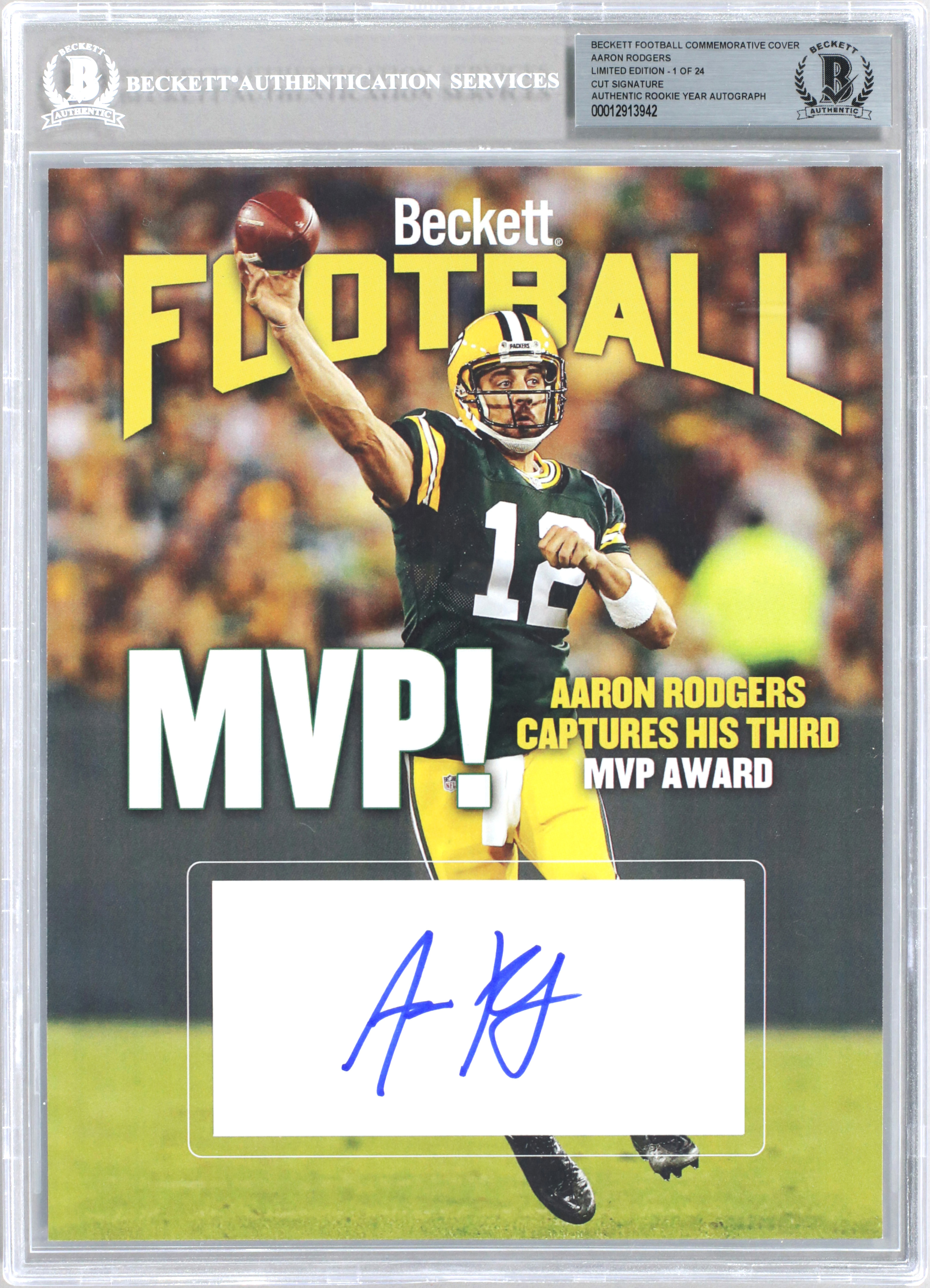 Aaron Rodgers AUTOGRAPH Any Card Front or Back of Card Any 