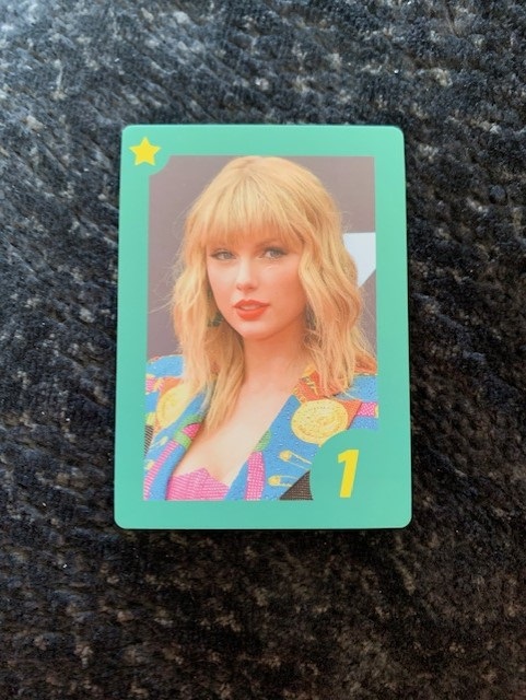 Taylor Swift 2021 Celebrity Who Is It Trivia Card - Teal