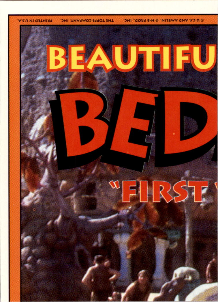 1993 Topps The Flintstones Movie Stickers #5 B.C. BBQ back image