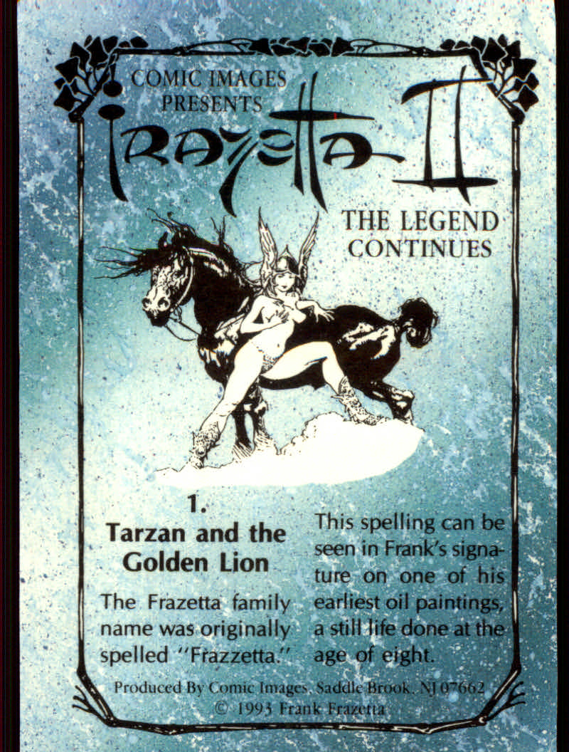 Frazetta The Legend Continues (1993 Comic Images) Cards