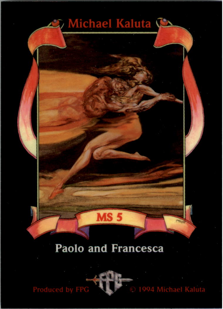 1994 FPG Michael Kaluta Metallic Storm #MS5 Paolo and Francesca back image