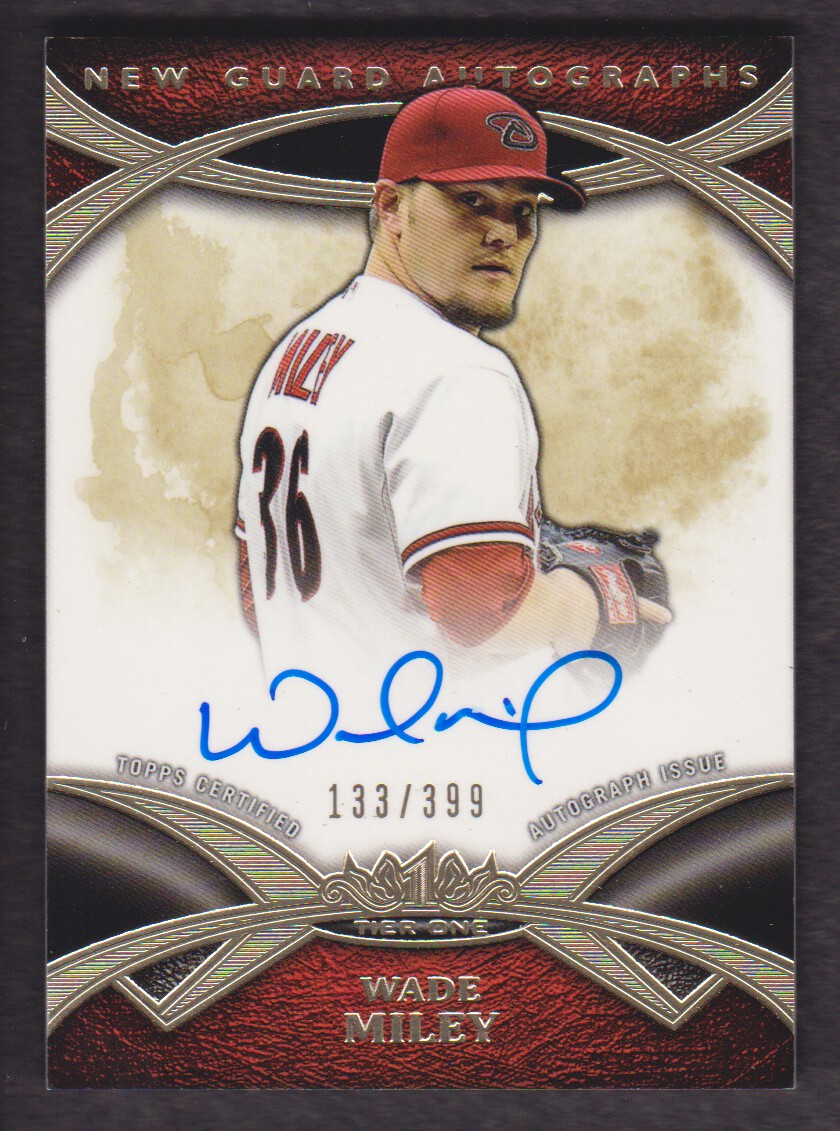 2014 Topps Tier One New Guard Autographs #NGAWMI Wade Miley/399
