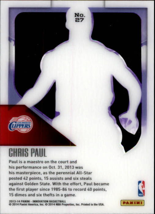 2013-14 Innovation Purple #27 Chris Paul back image
