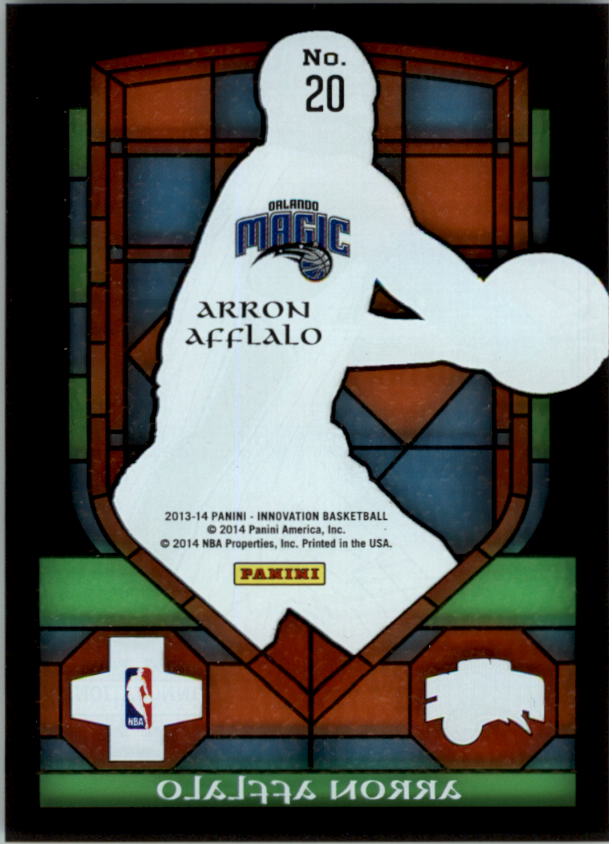 2013-14 Innovation Stained Glass #20 Arron Afflalo back image