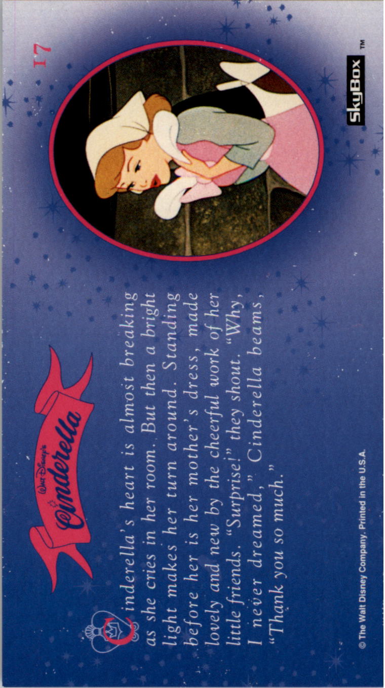 1995 SkyBox Cinderella Limited Edition #17 Cinderella's heart back image