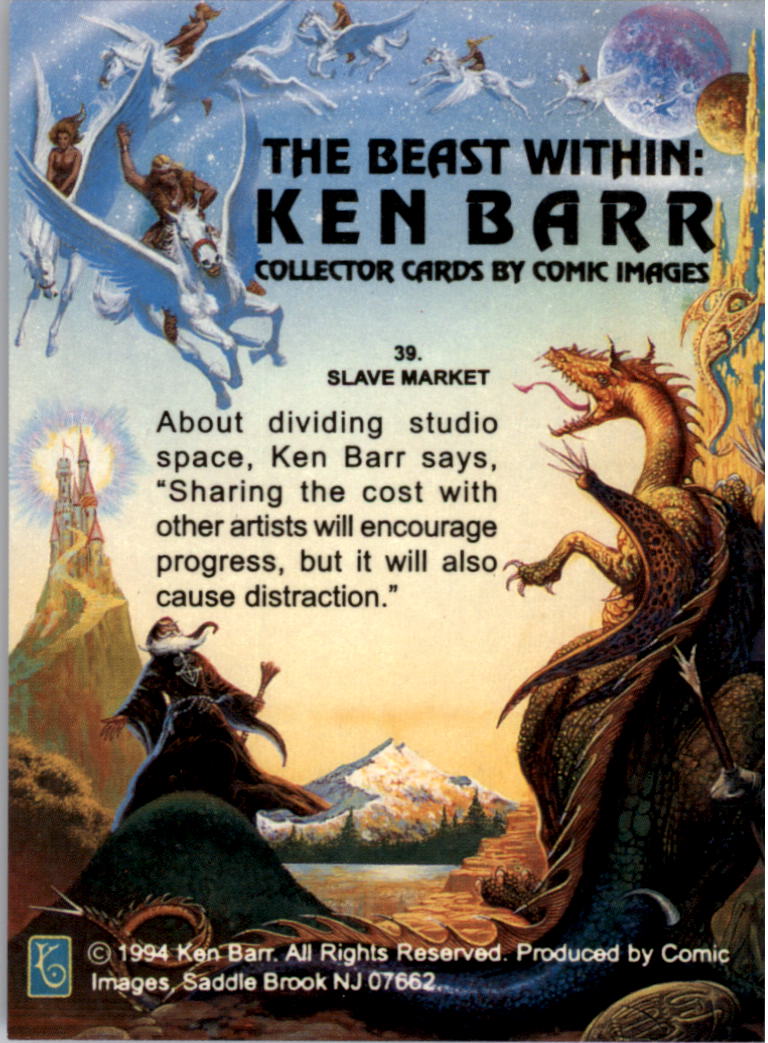 1994 Comic Images Ken Barr The Beast Within #39 Slave Market back image