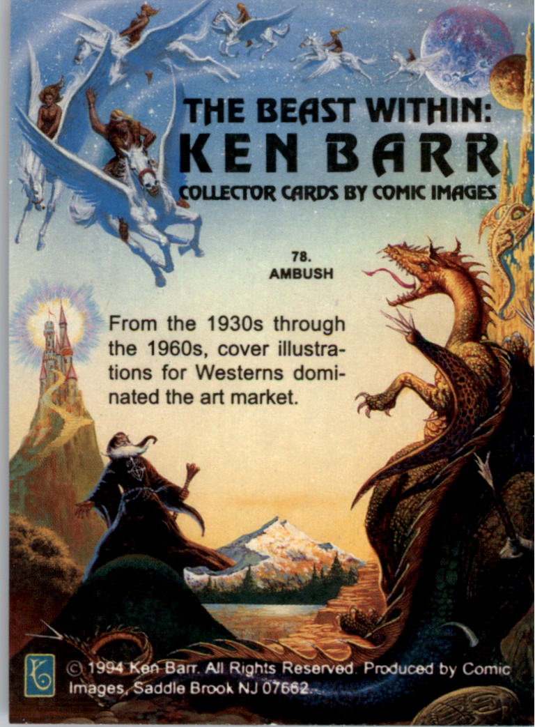 1994 Comic Images Ken Barr The Beast Within #78 Ambush back image