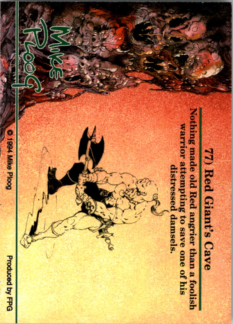 1994 FPG Mike Ploog #77 Red Giant's Cave back image