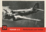 1956 Topps Jets #20 FOkker S.13