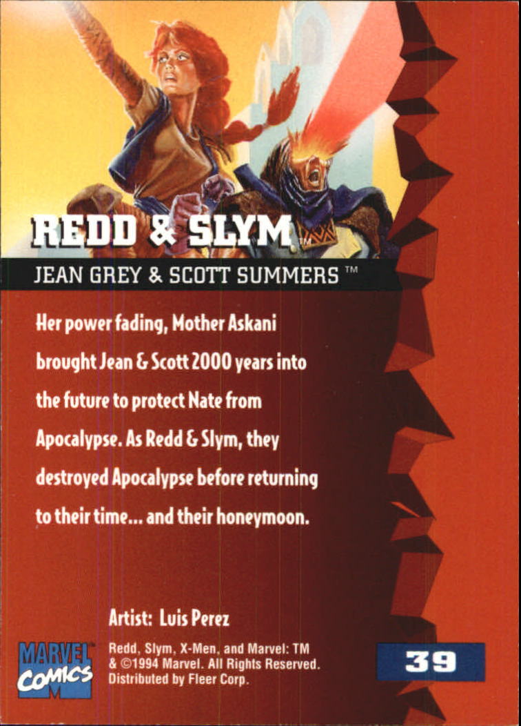 1995 Fleer Ultra X-Men #39B Redd & Slym (standing) back image
