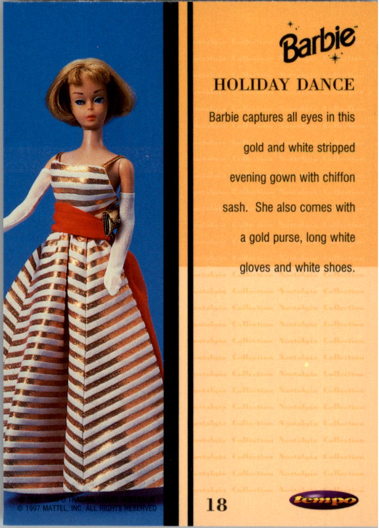 1997 Tempo World of Barbie #18 Holiday Dance back image