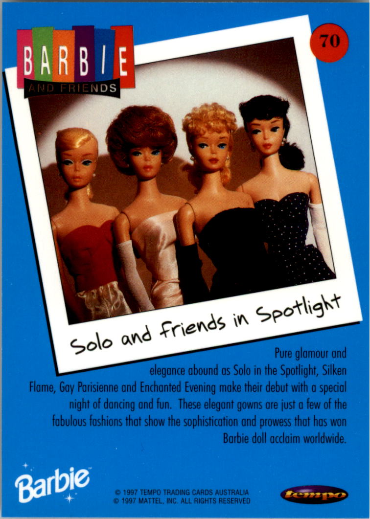 1997 Tempo World of Barbie #70 Solo and Friends in Spotlight back image