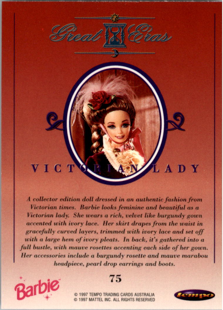1997 Tempo World of Barbie #75 Victorian Lady back image
