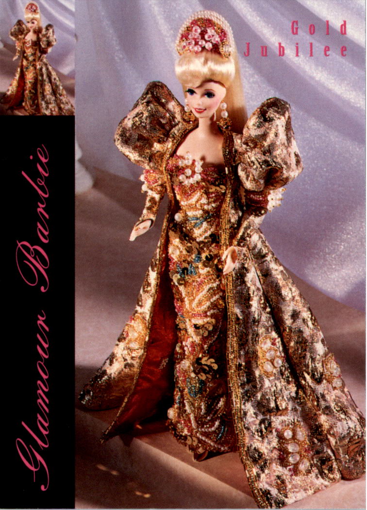 Beschrijving Adverteerder Democratie 1997 Tempo World of Barbie #83 Gold Jubilee - Trading Card - NM-MT