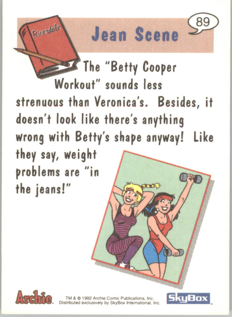 1992 SkyBox Archie #89 Jean Scene back image