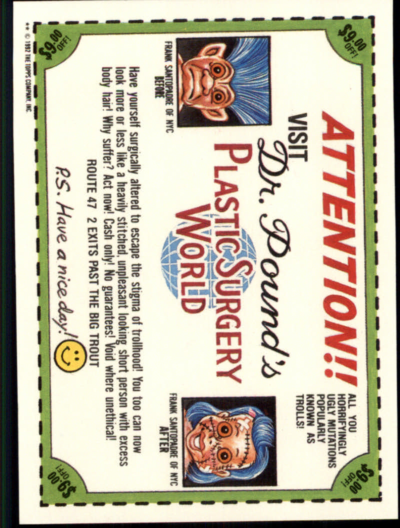 Trash Can Trolls (1992 Topps) "Main Set" Sticker Cards #1a to #44b - Picture 19 of 177